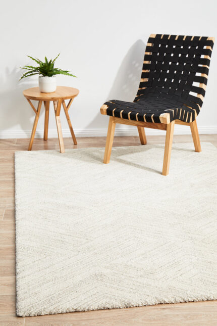Silver Ivory ALPINE Area Rug Contemporary