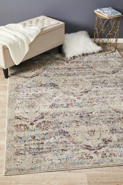 Silver ANASTASIA Area Rug Contemporary, Bohemian