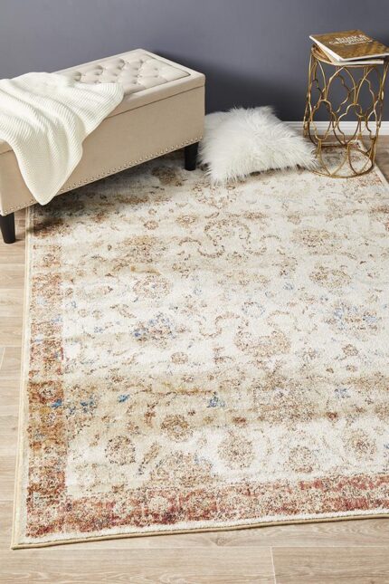 Ivory ANASTASIA Area Rug Contemporary
