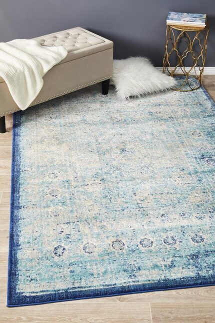 Blue ANASTASIA Area Rug Contemporary