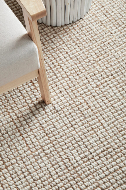 Natural ARABELLA Area Rug Modern Wool Jute