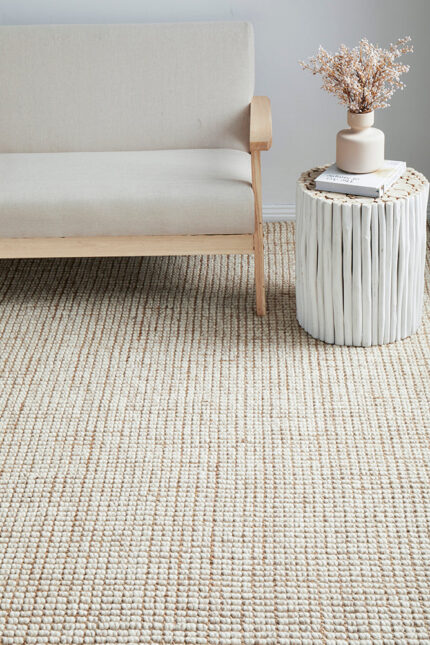 Natural ARABELLA Runner Rug Modern Wool Jute
