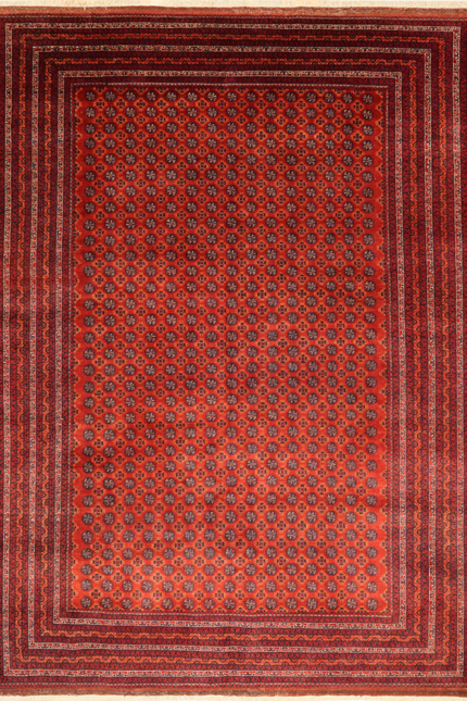 Red Afghan Area Rug Mongol Wool 250X350 cm