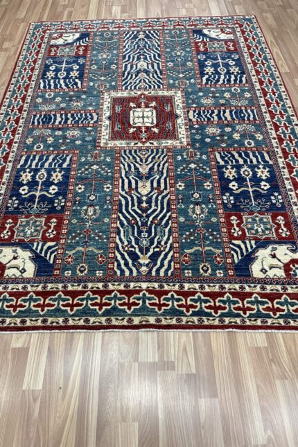 Vegetable Dye Handmade Rug Wool Blue & Cream Multi 230X170