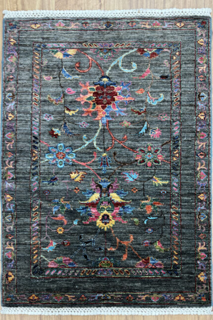 Aryana Handmade Rug Wool Green & Blue 120X80