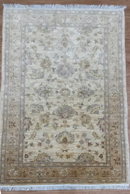 Choobi Handmade Rug Pure Wool Red &Cream 148X112