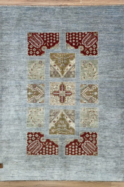 Aryana Handmade Wool Rug Blue & Beige 237X170