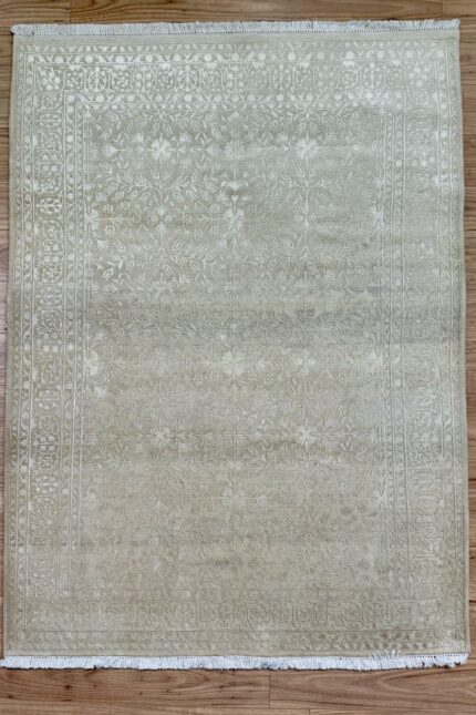 Garden Handmade Silk & Wool Beige Rug 233X170