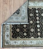 Kashan Handmade Rug Silk & Wool Black & Beige 240X170
