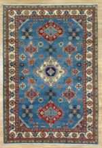 Kazak Handmade Wool Blue Cream Rug 273X174
