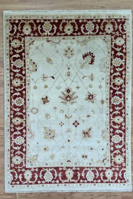 Vegetable Dye Handmade Rug Wool Beige & Red 235X167