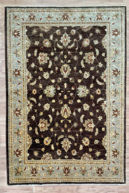 Vegetable Dye Handmade Rug Wool Cream & Black 246X195