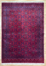 Afghan Galaxy Handmade Rug Belgium Wool Red & Blue 300X200