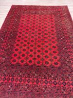 Afghan Handmade Rug Wool Red 300X200
