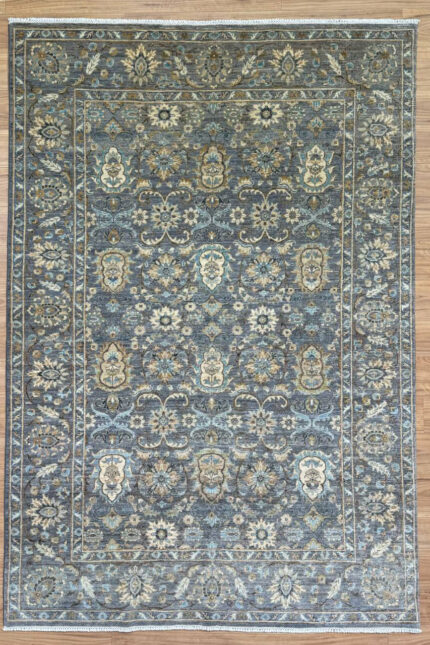 Choobi Handmade Rug Super Fine Wool Gray & Beige 301X205