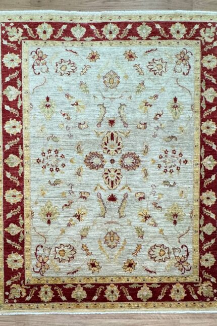 Choobi Handmade Rug Super Wool Beige & Red 289X201
