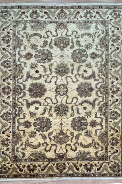 Choobi Handmade Rug Wool Beige & Green 291X199