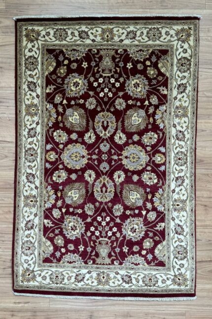 Choobi Handmade Rug Wool Beige & Red 198X127