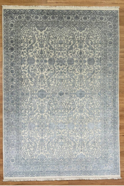 Garden Handmade Rug Silk & Wool Beige 301X193