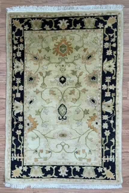 Garden Handmade Rug Wool Beige & Green Multi 186X122