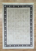 Herati Handmade Rug Silk & Wool Beige & Black 290X189