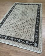 Herati Handmade Rug Silk & Wool Beige & Black 290X189