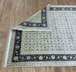 Herati Handmade Rug Silk & Wool Beige & Black 290X189