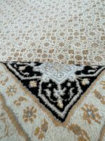 Herati Handmade Rug Silk & Wool Beige & Black 290X189