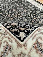 Herati Handmade Rug Silk & Wool Black 180X116
