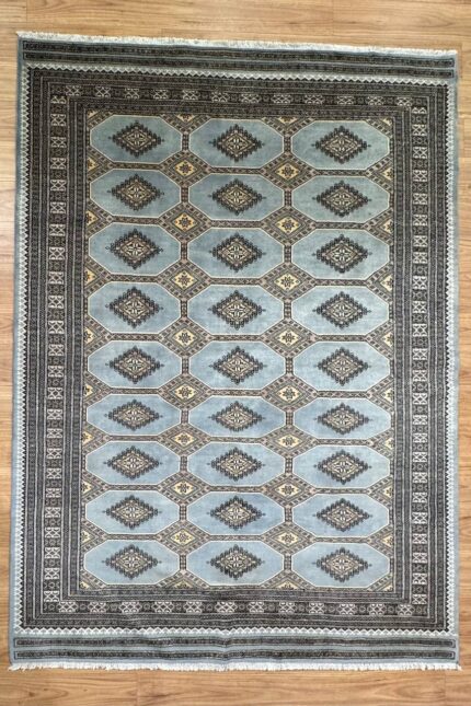 Jaldar Handmade Rug Wool Blue & Beige 295X195