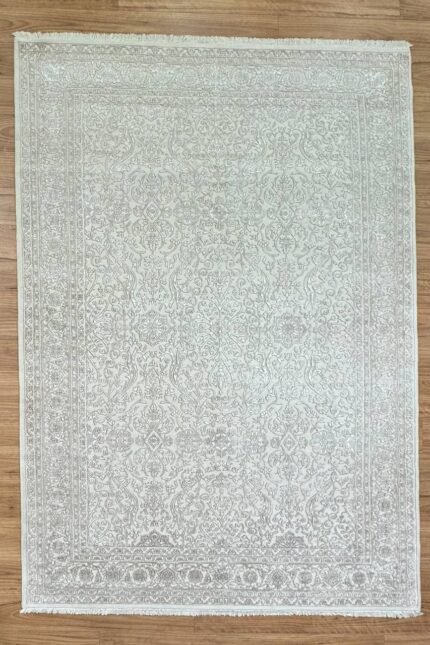 Kashmir Handmade Rug Silk & Wool Beige 300X194