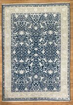 Kashmir Handmade Rug Silkk & Wool White & Blue 300X200