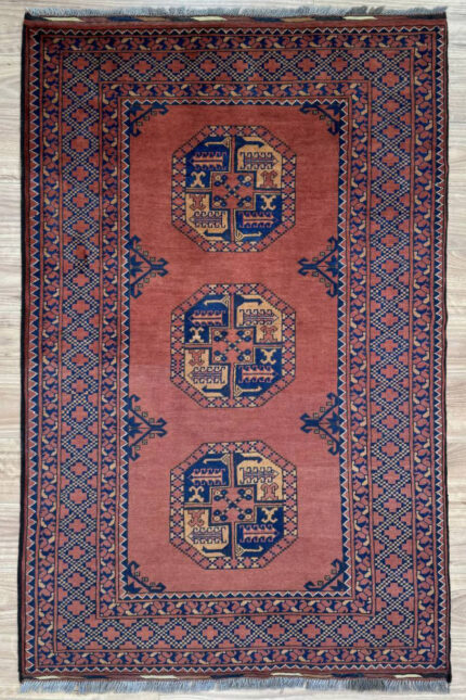 Khal Mohammadi Handmade Rug Super Fine Wool Red & Yellow 199X123