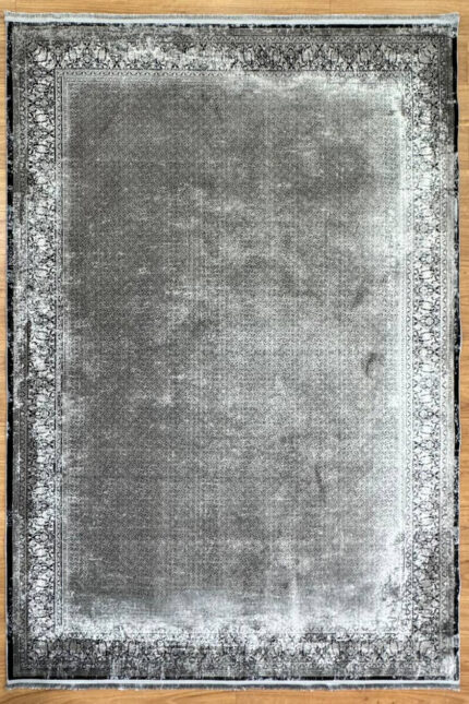 Modern Machine made Rug B-Silk Black & White 300X200
