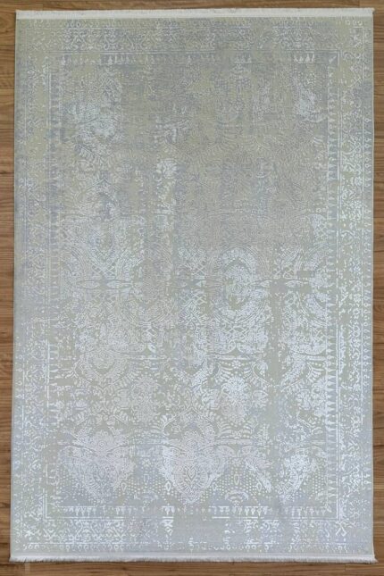 Modern Machine made Rug B-Silk Cream & White 230X160