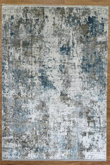 Modern Machine made Rug B-Silk Gray & Blue 230X160