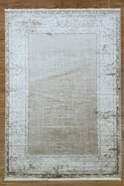Modern Machine made Rug B-Silk White & Cream 230X160