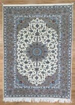 Persian Garden Handmade Rug Silk & Wool Cream & Brown 300X200