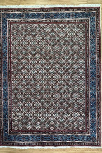 Persian Handmade Rug Silk & Wool Beige & Blue 315X214