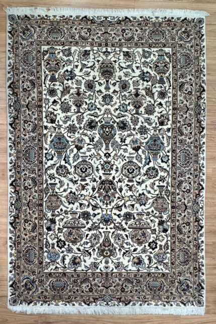 Persian Handmade Rug Wool Cream & Blue & Brown 310X195