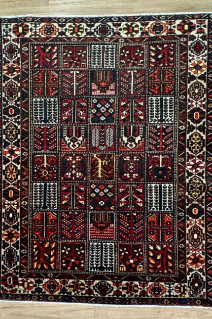 Persian Handmade Rug Wool Red & Cream Multi 296X208