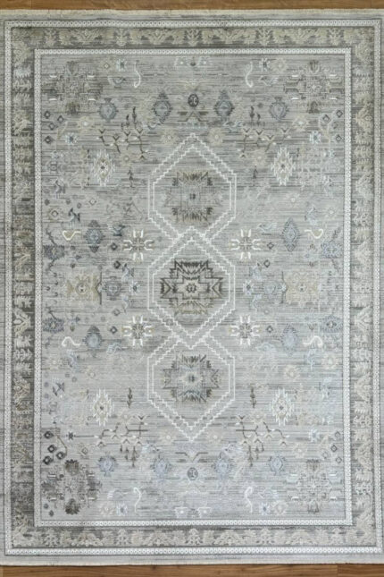 Persian Machine made Rug Polypropylene Gray & White 230X160