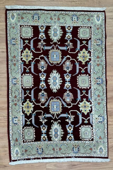 Tribal Handmade Rug Wool Green & Red 200X130