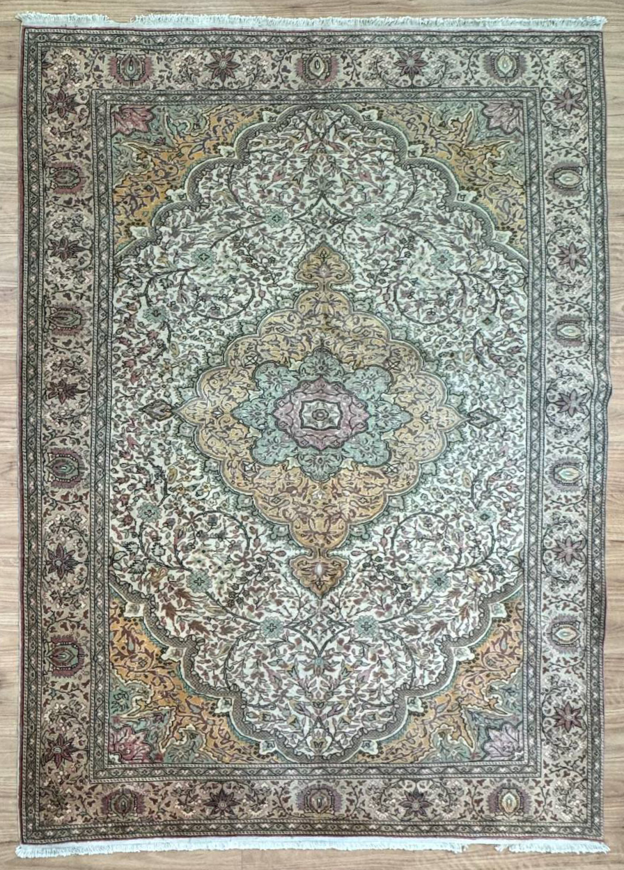 Turkey Handmade Rug Wool Coral & Natural Color 297X194 - Hojjati Art ...