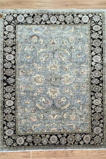 Vegetable Dye Handmade Rug Fine Wool Beige & Blue 290X172