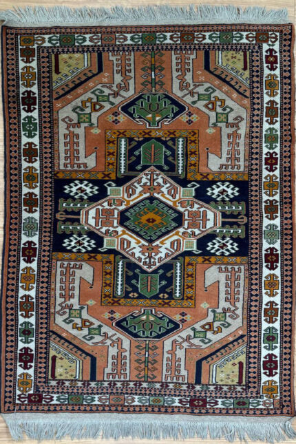 Village Handmade Rug Pure Wool Multi Color 200X133