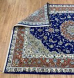 Tabriz Handmade Rug Silk & Wool Coral & Blue 300X200