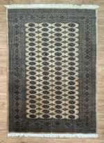 Princess Bokhara Handmade Rug Wool Black & Beige 276X187