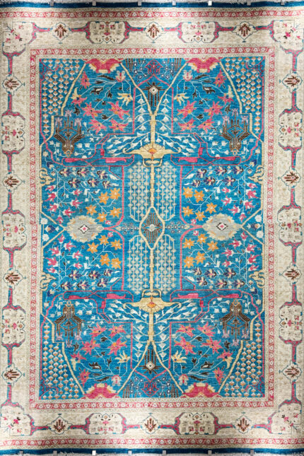 Aryana Handmade Rug Wool Blue & Cream Multi 411X312