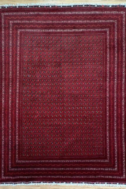 Afghan Morigul Handmade Rug Super Fine Wool Red Multi 350X250